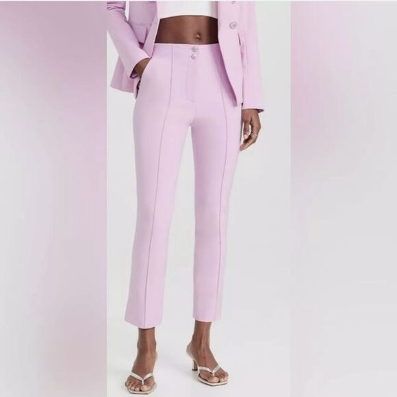 Veronica Beard Pants - Veronica Beard Kean Pants in Barely Orchid Slim Crop Tailored Trousers Size 4